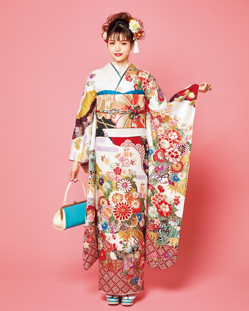 大特価！！！] 振袖 正絹振袖 ピンク・手毬・コスモス 日本大人気 www